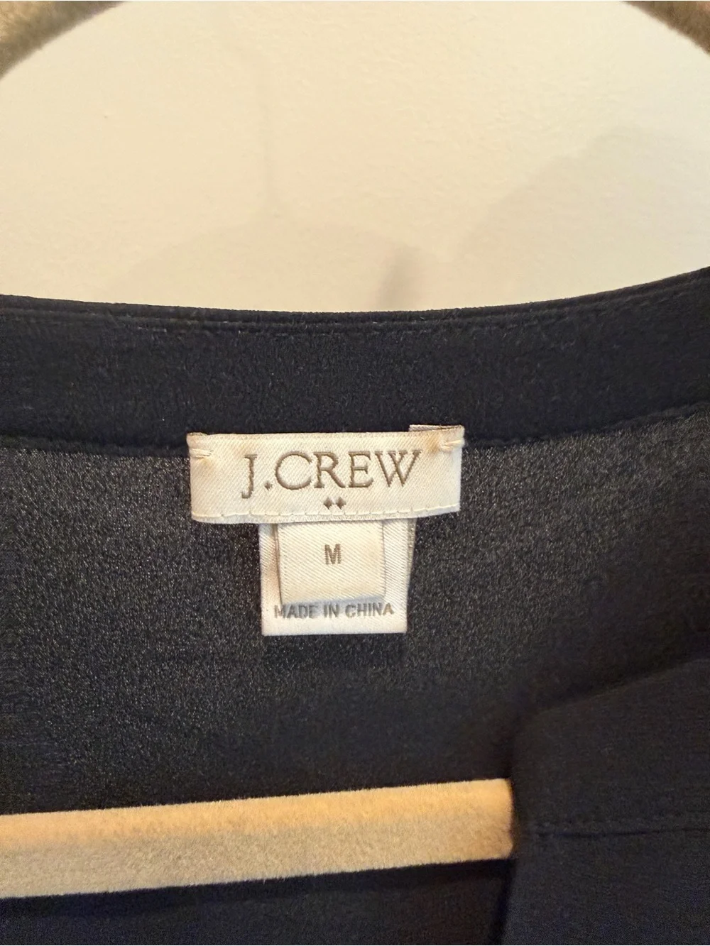 J. Crew Black Split-Neck Bell-Sleeve Blouse